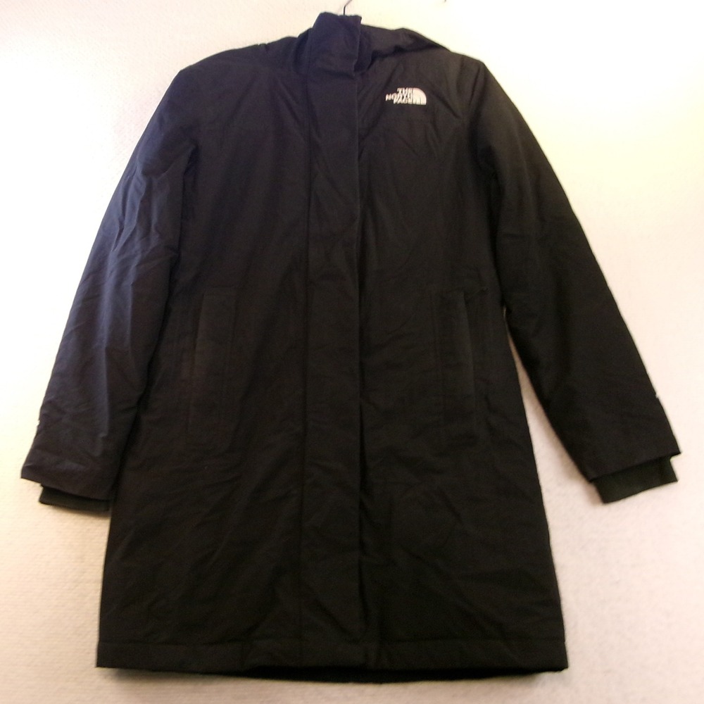 The North Face Womens S/P Parka Black DryVent Recycled Down Hooded Puffer Jacket